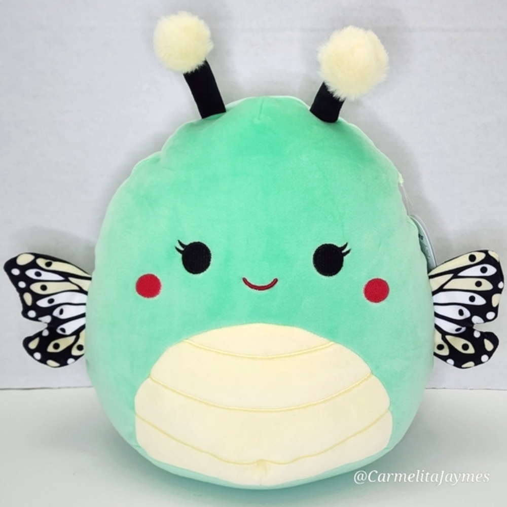 TAYSHA 🦋 FTM Mint Green & Yellow Monarch Butterfly Original Squishmallow ☆ NWT